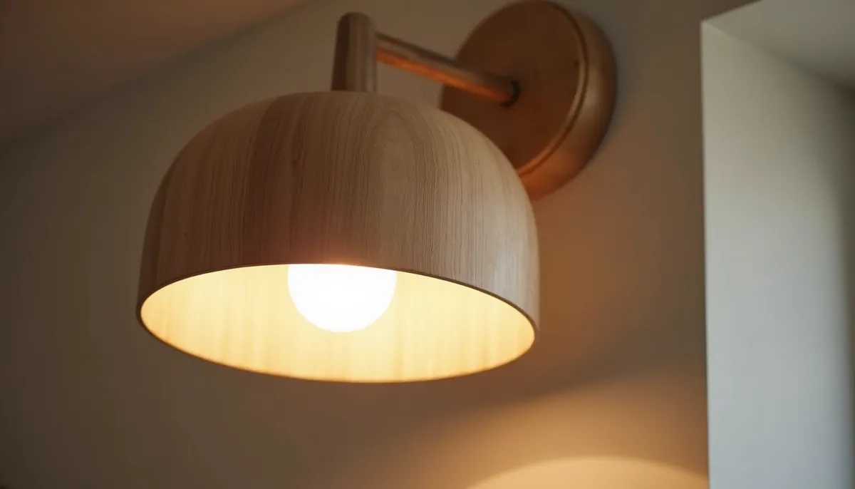 Close-up view of a bespoke lighting fixture installed in a Devon home extension