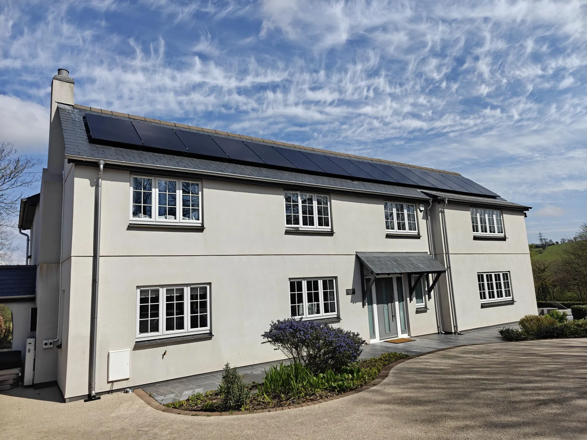 Solar panels on a family home in Paignton
