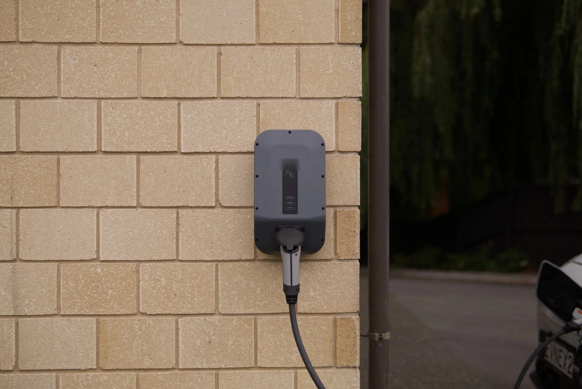 Wall-mounted EV charger