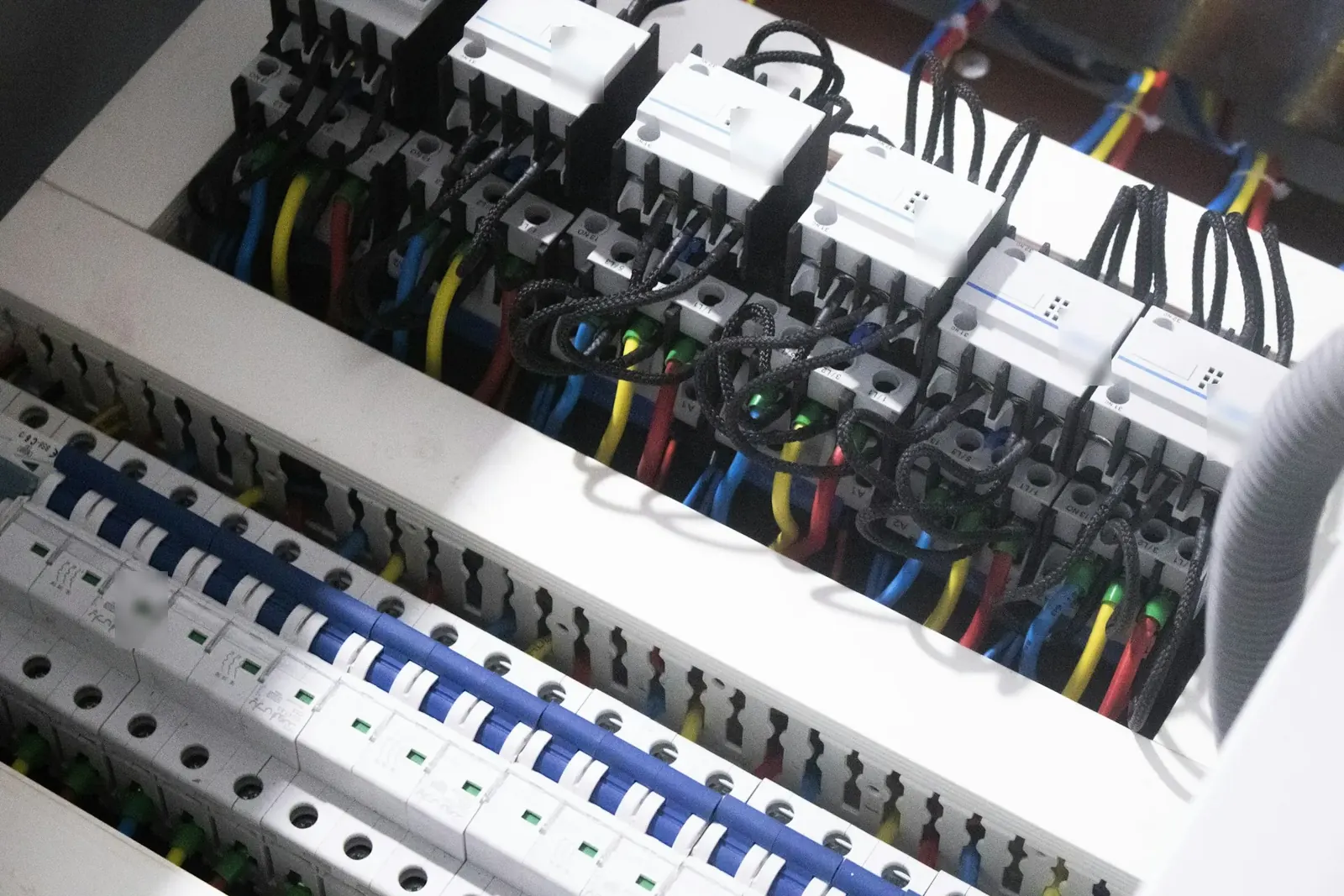 Fuse board with circuit breakers (stock photo)