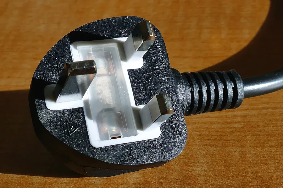 UK three-pin plug (stock photo)